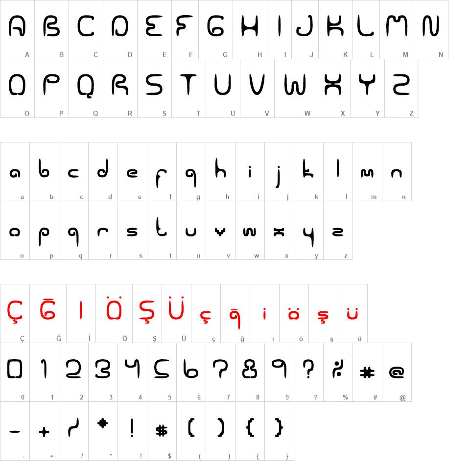 SPACEWORM02 font