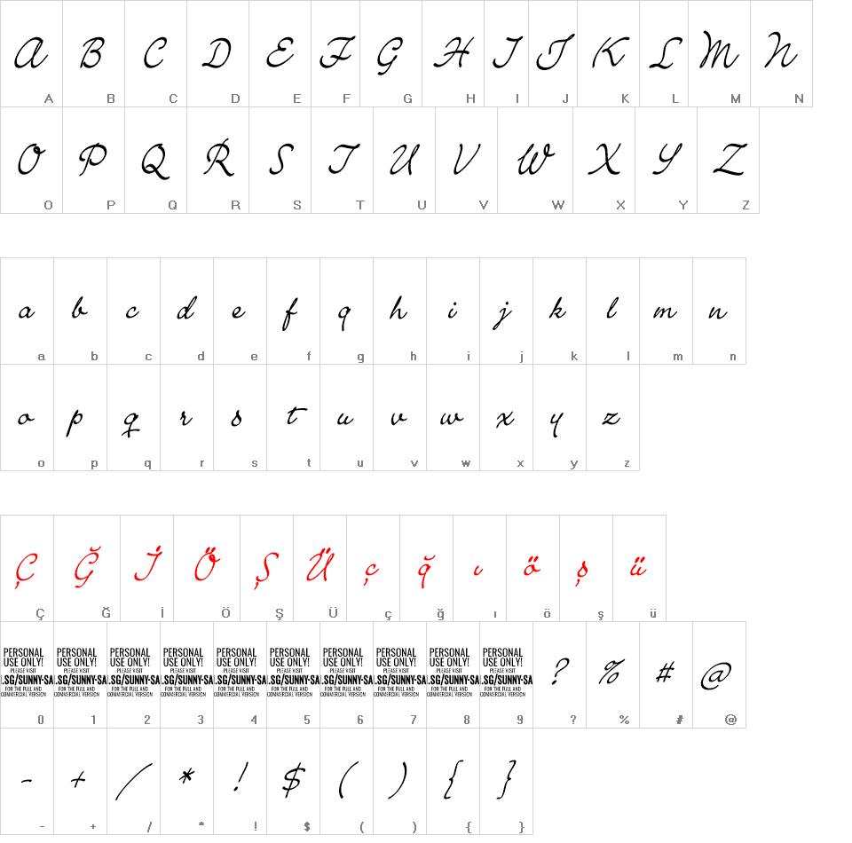 Sunny Sam font