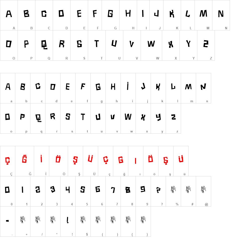 TRBorneo font