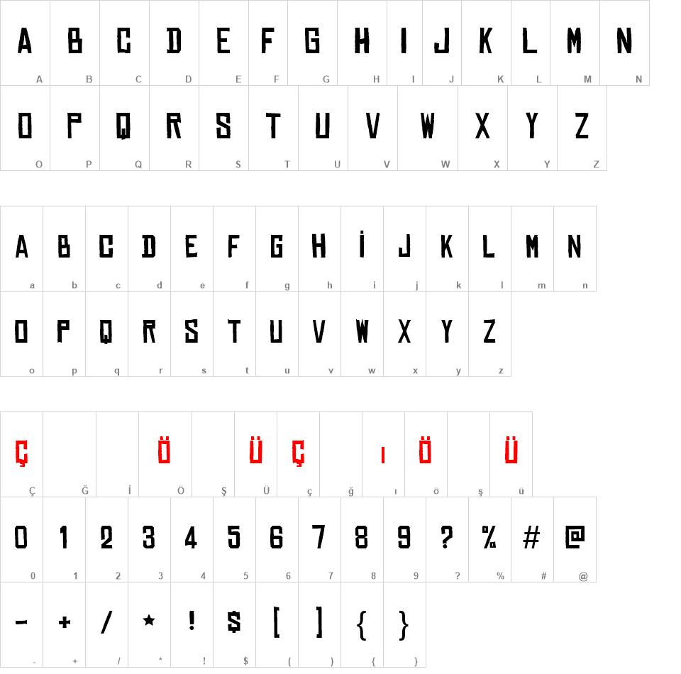TR Chinese Rocks font