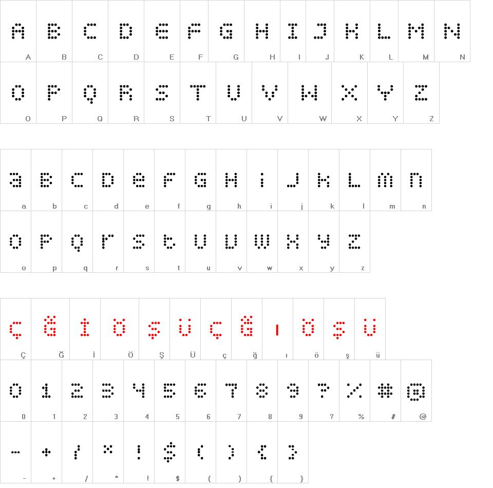 TR Display Dots font