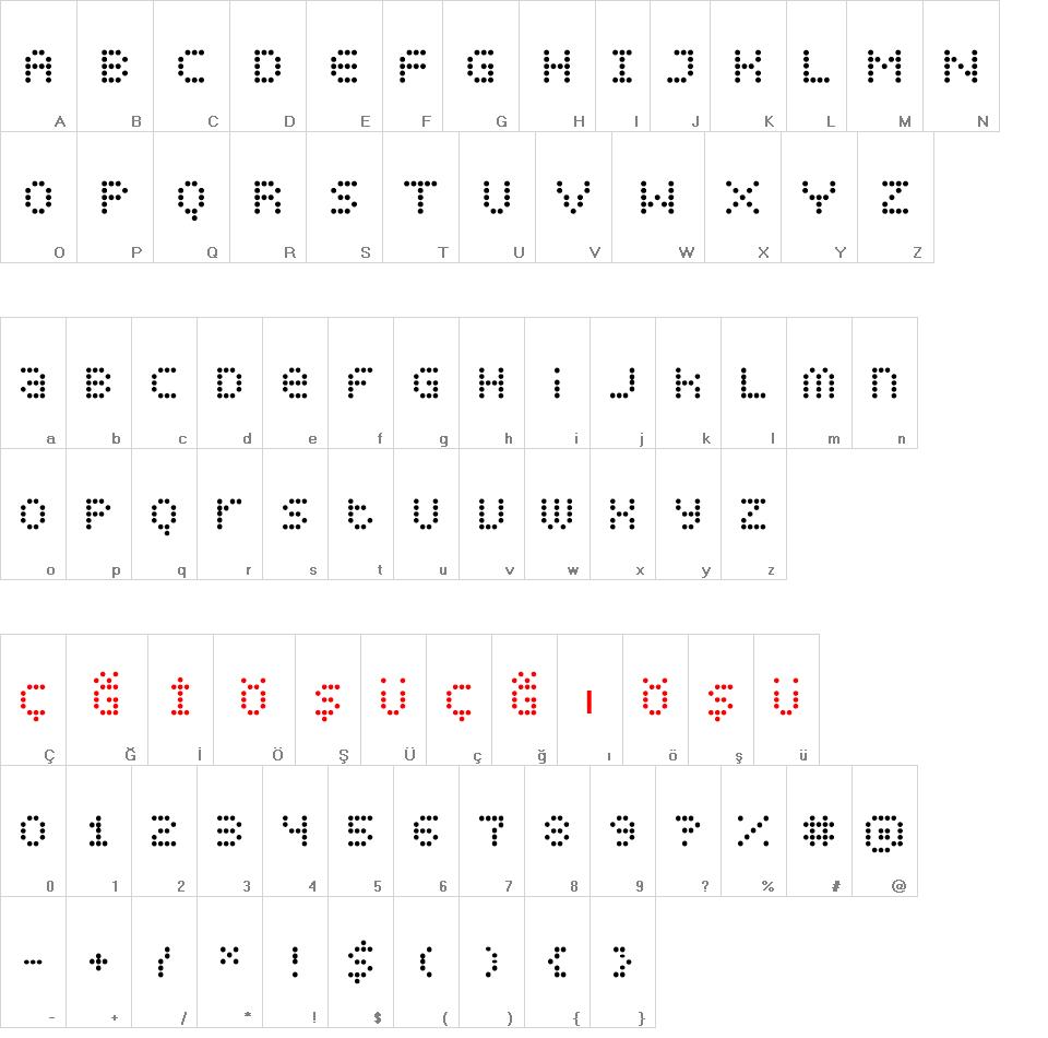 TR Display Dots font