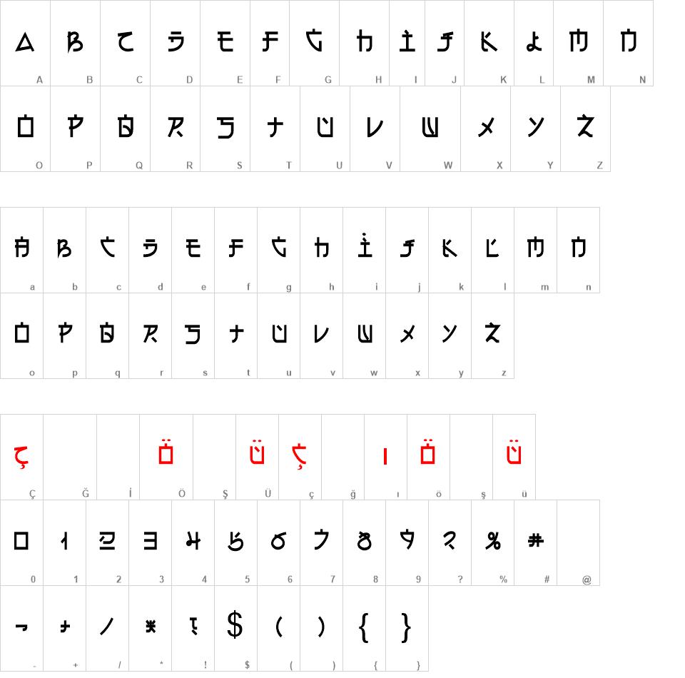 TR Electro harmonix font