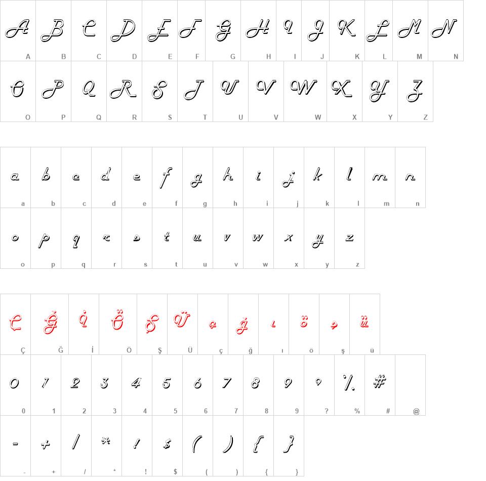 TR Harlow ITC Normal font