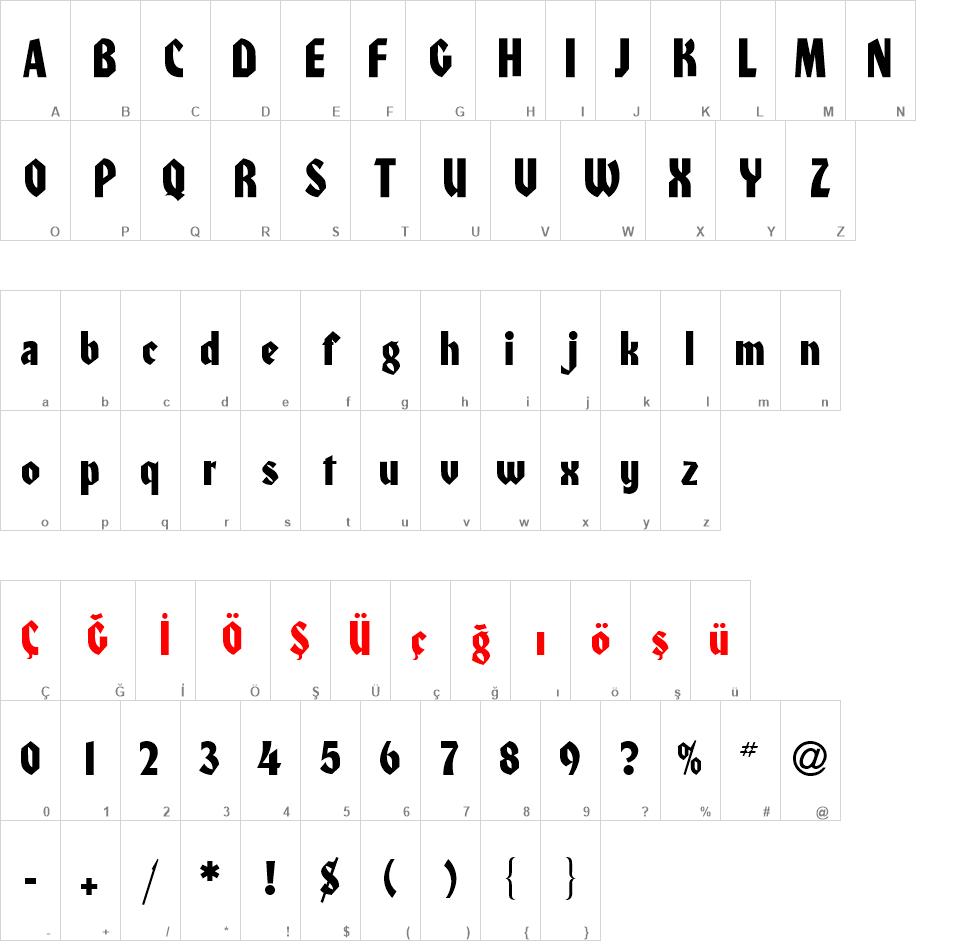 TR Honda ITCNormal font