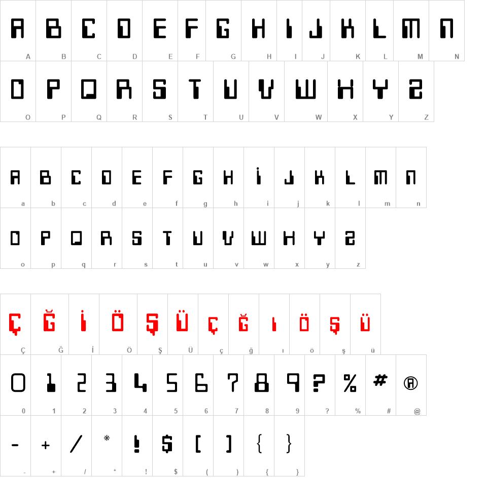 TR Keypunch font