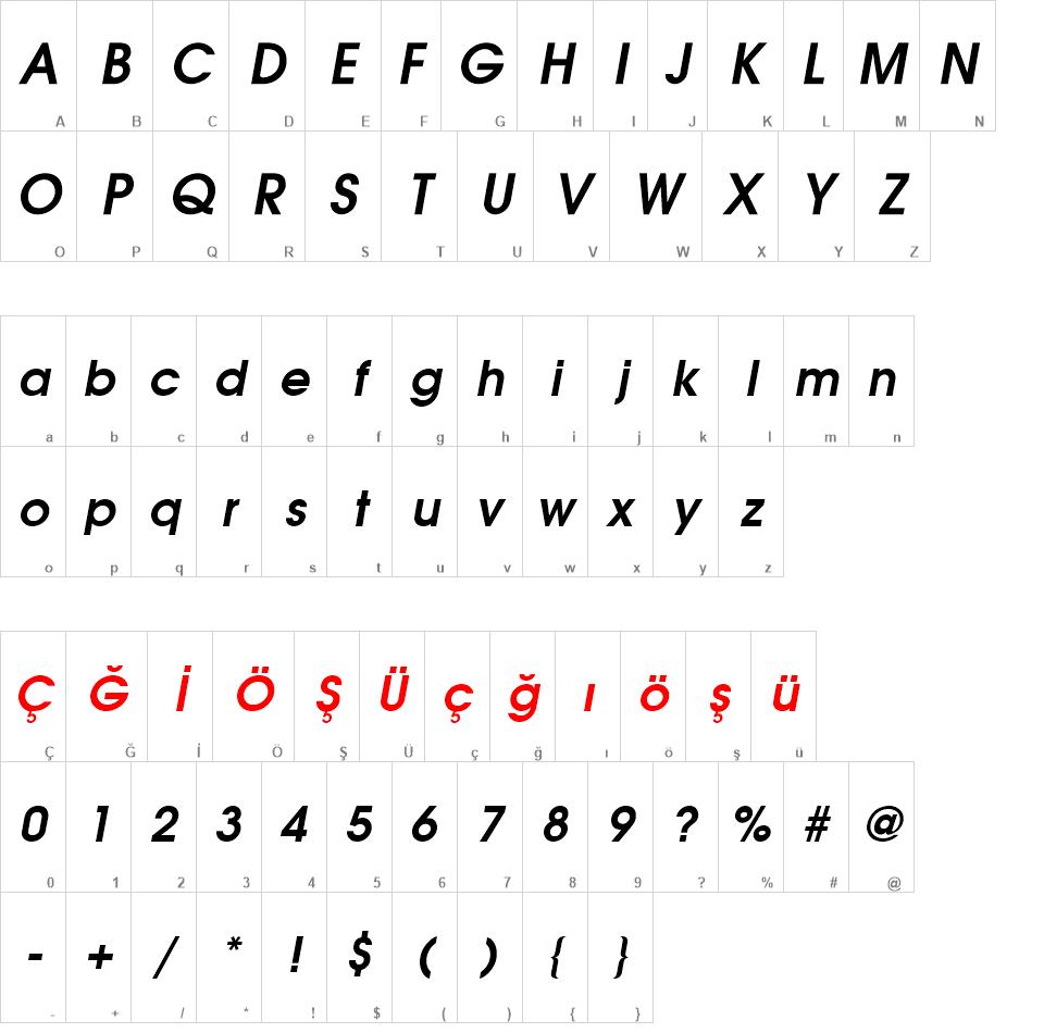 TR Avalon Bold ITALIC font