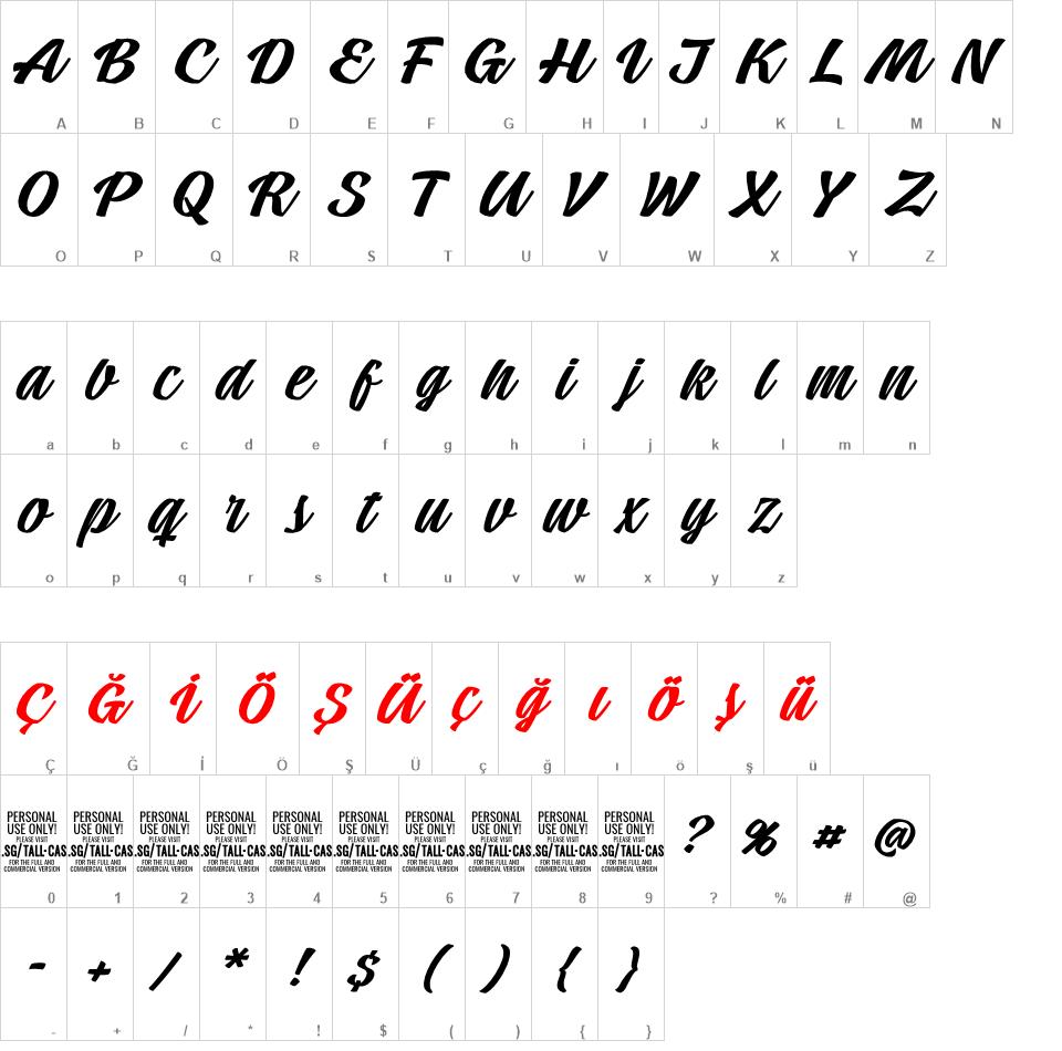 Tall Casat font