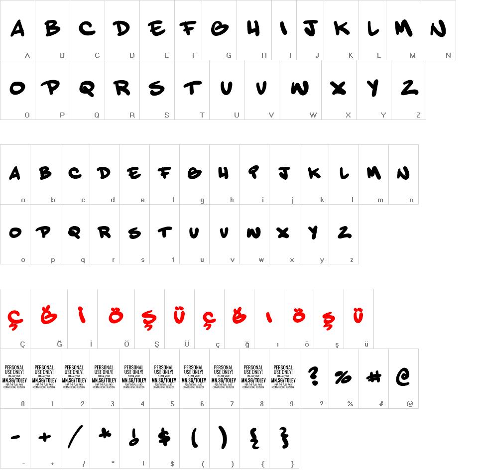 Toley Hand font