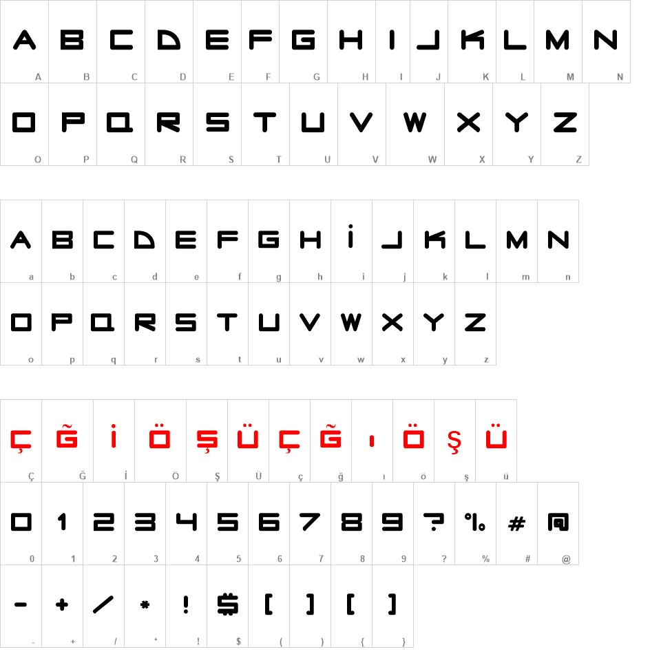 TrSah Radio stars font