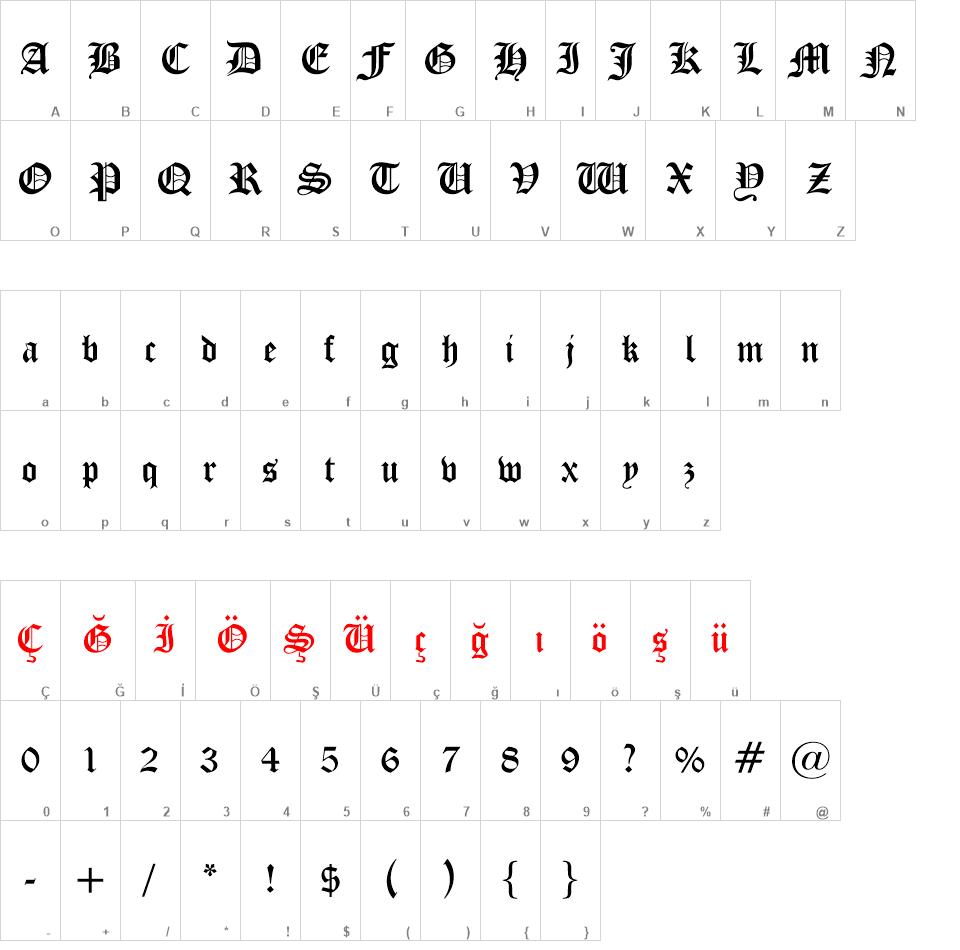 CloisterBlack BT font