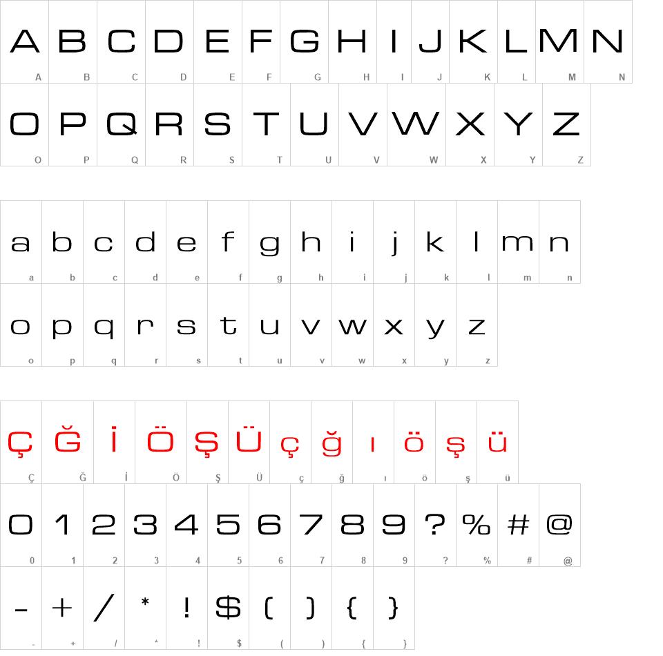 Turkish Microgram font