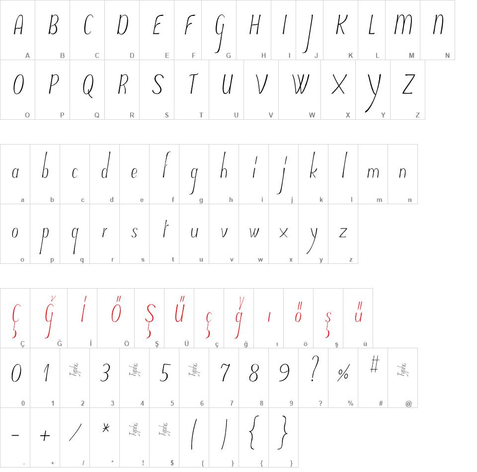 Typha font