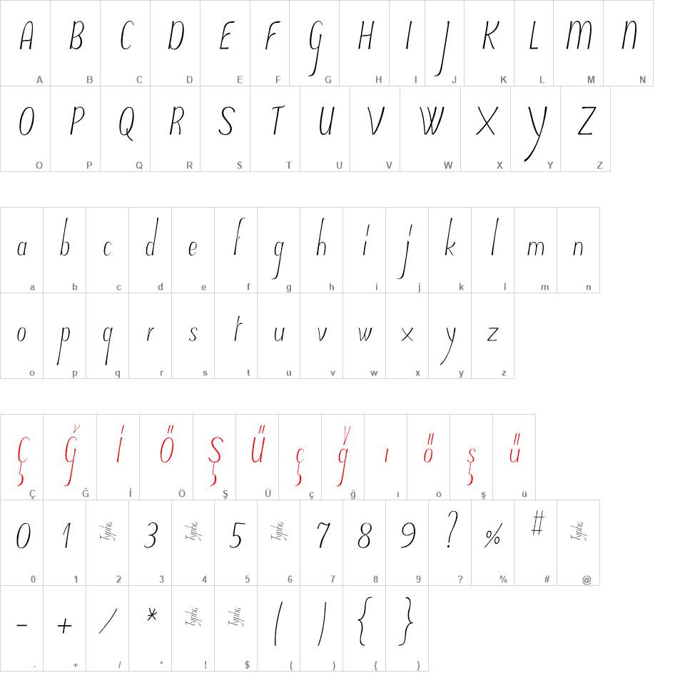 Typha font