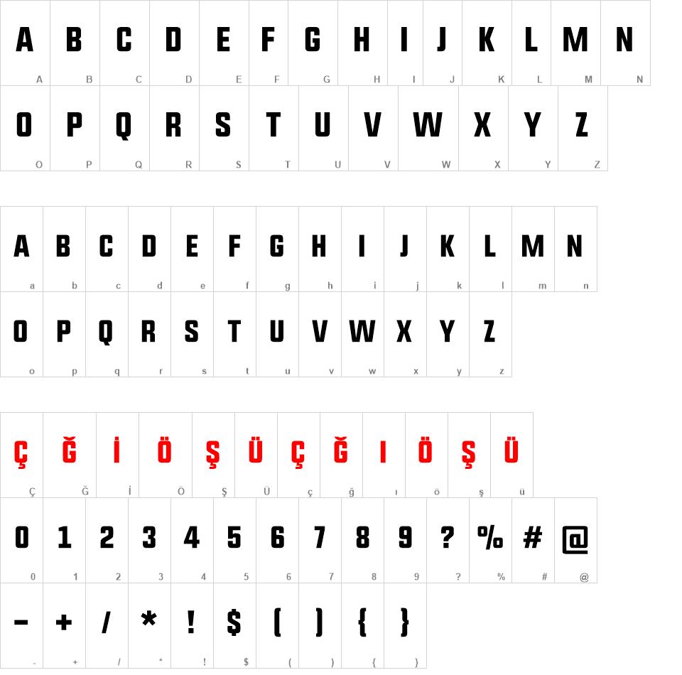 Upbolters font