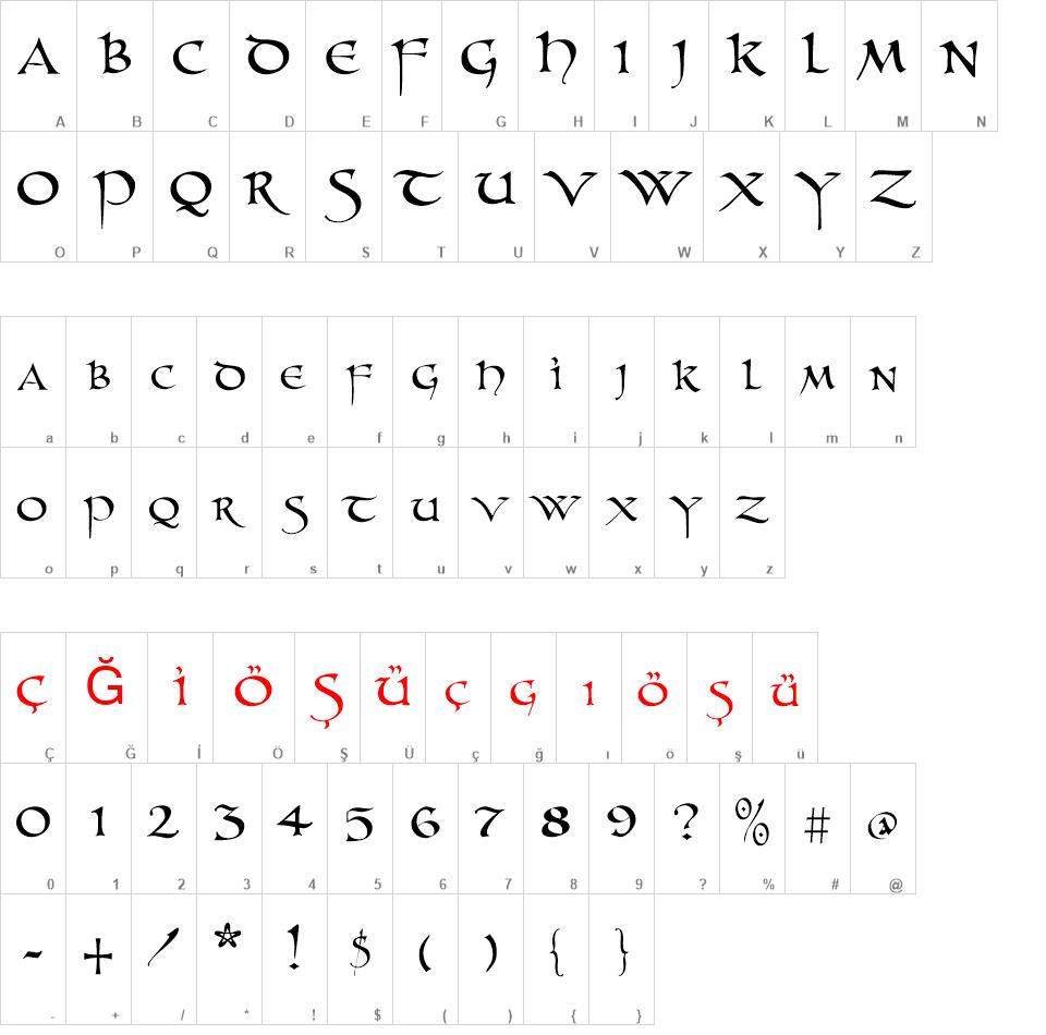 UnZialish font