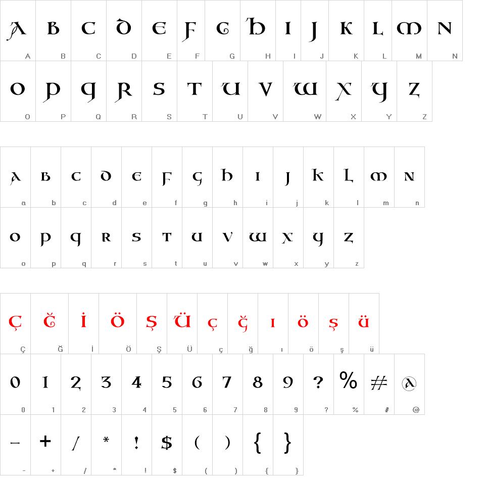 Vespasian2018 font