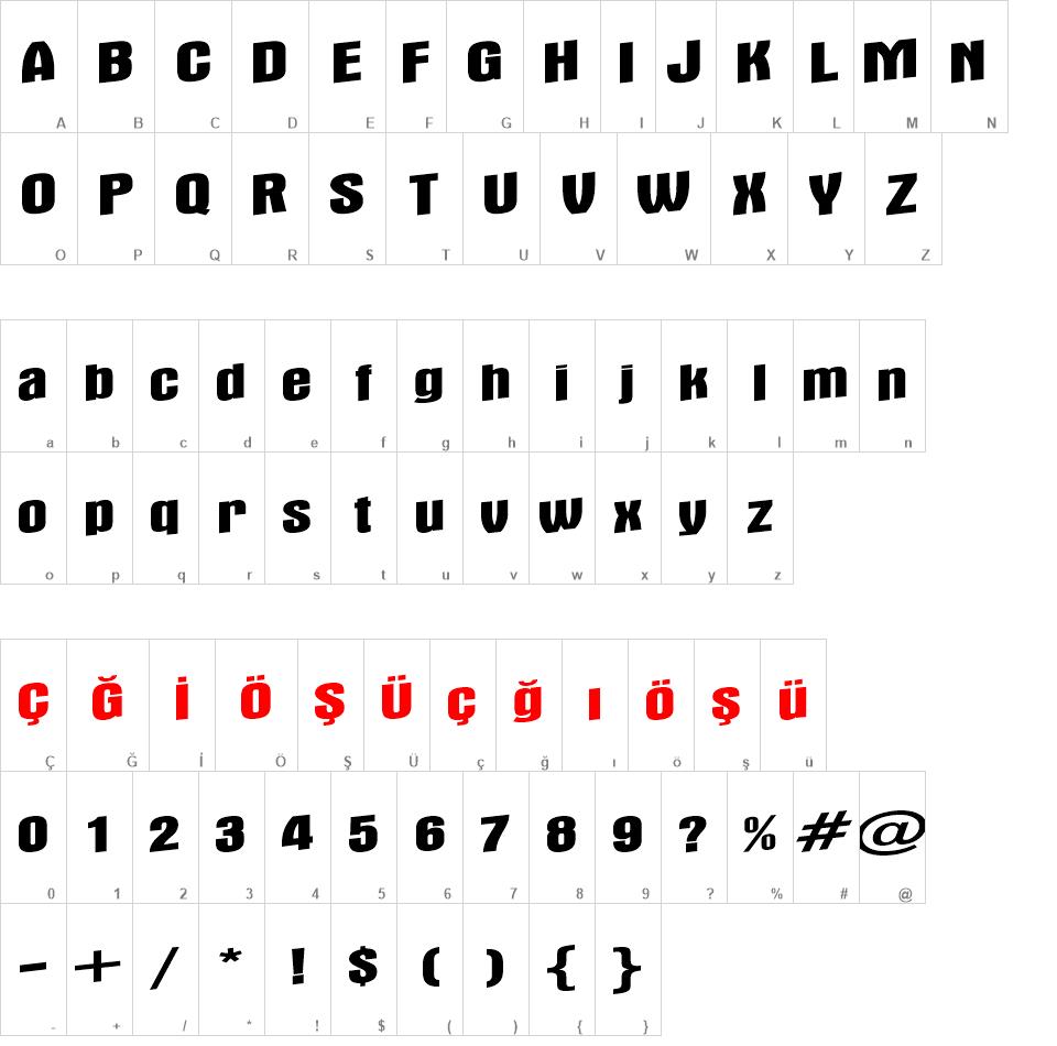 W95f0054 font