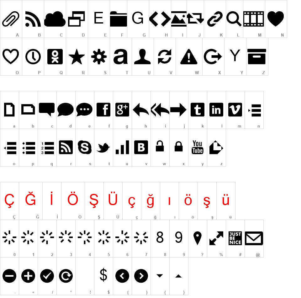 Web Symbols  font