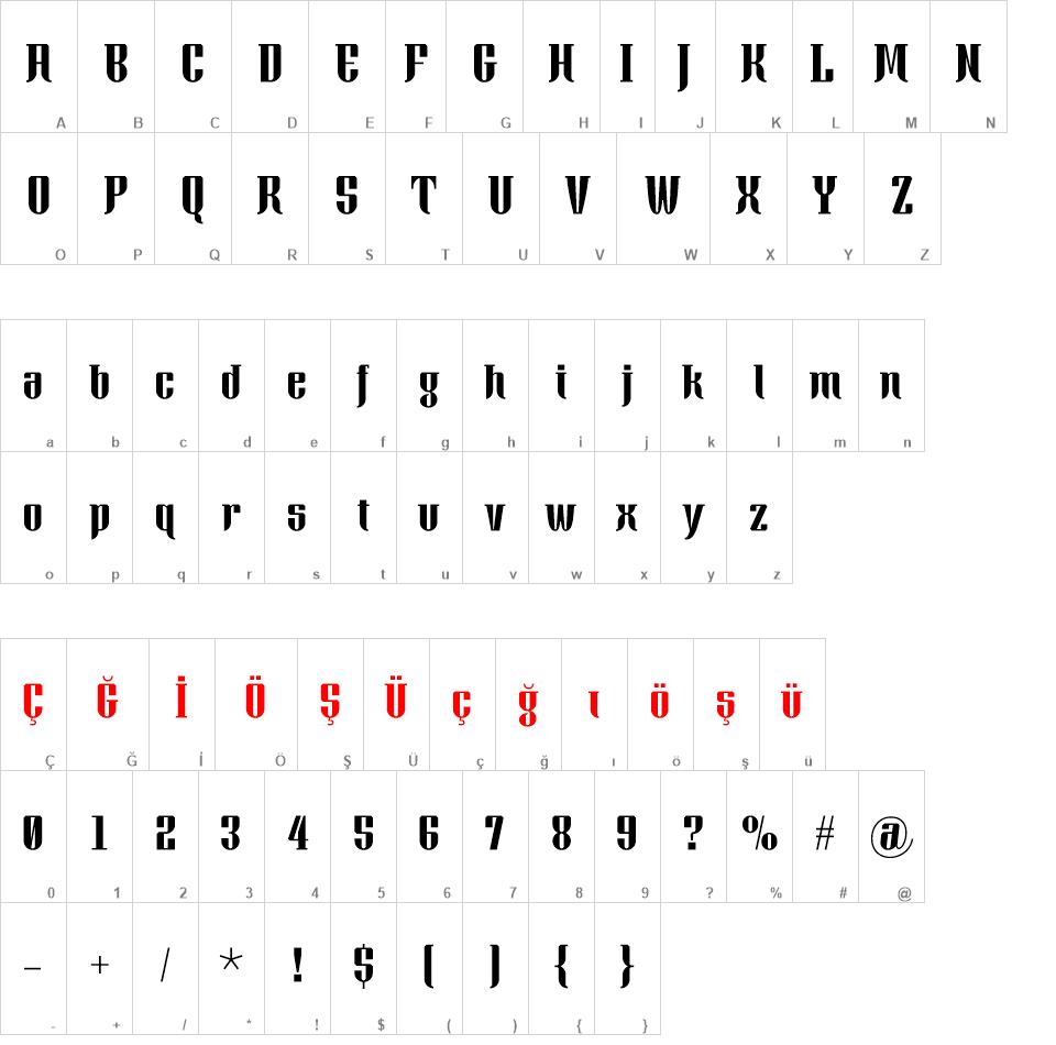 Xacose font