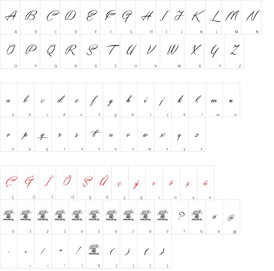 Yaquote Script font