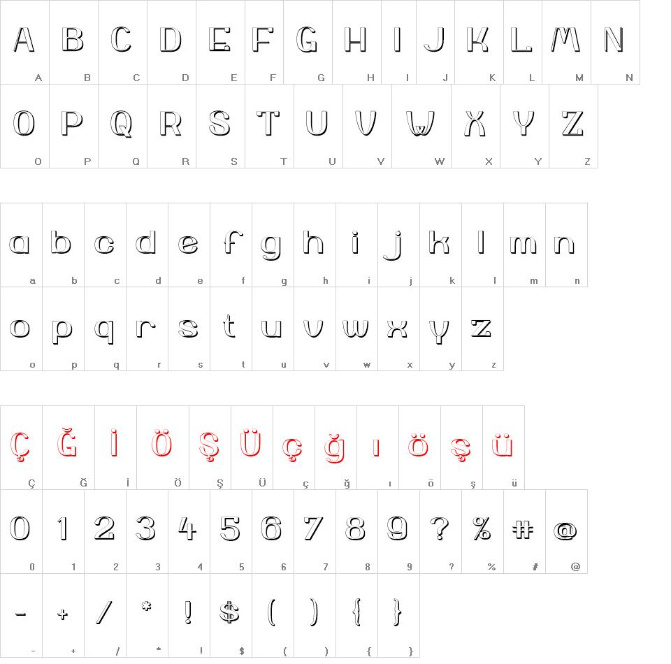 Yiggivoo Unicode 3D font