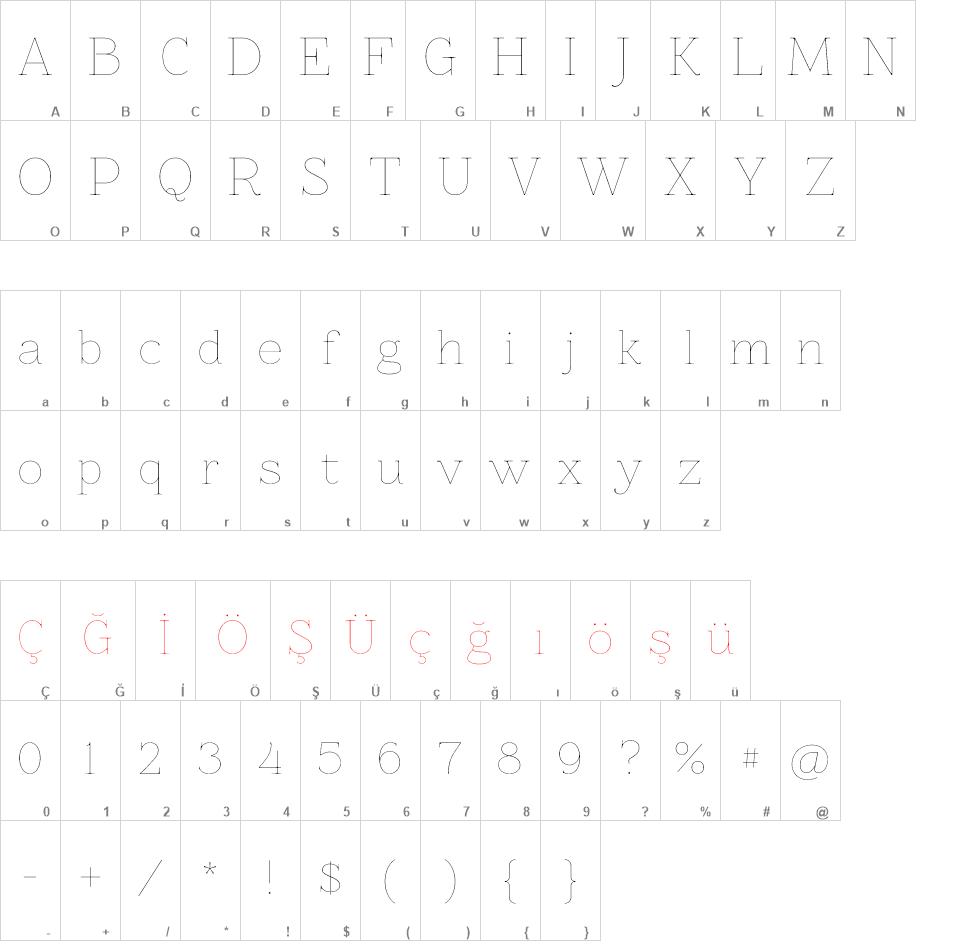 Znikomit font