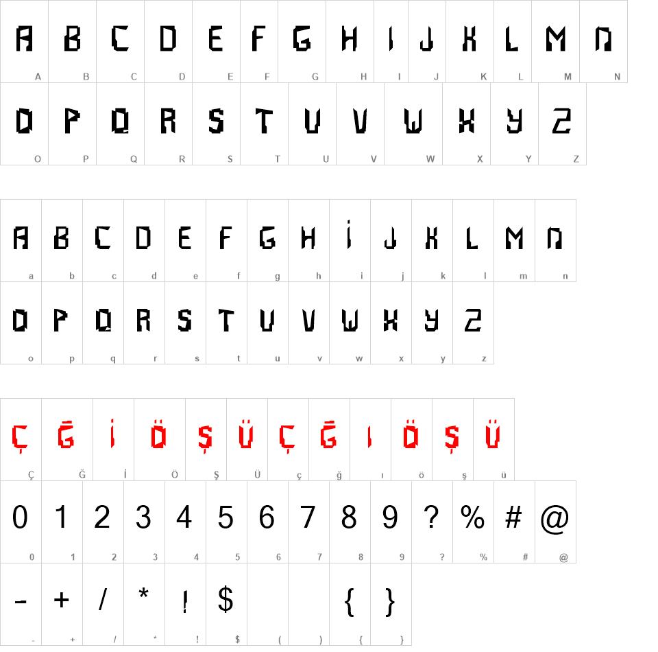 Abstrakt font