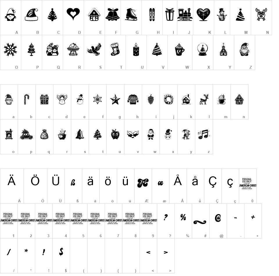 American Christmas font