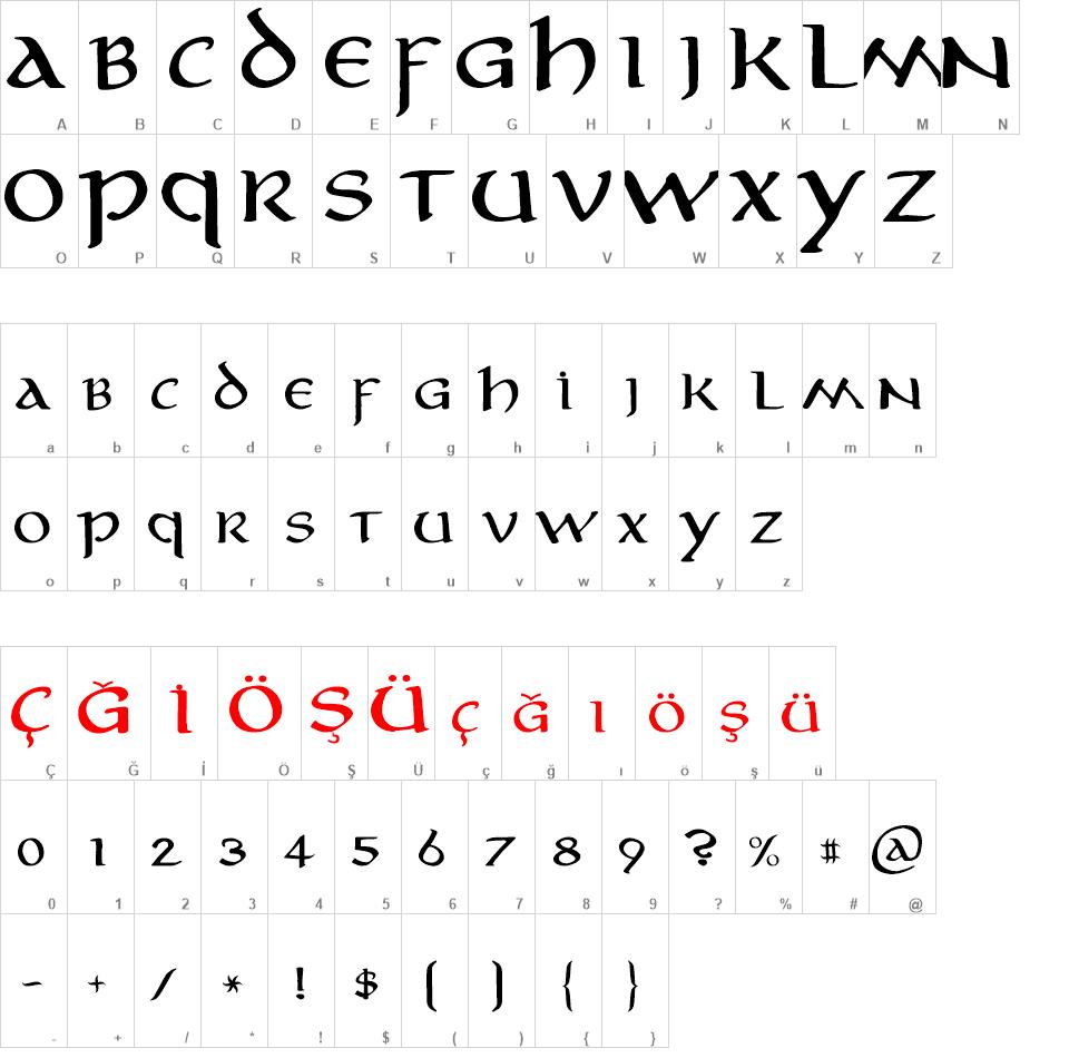 Aniron font