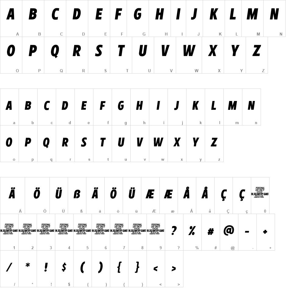 Antry Sans font - Font Tr