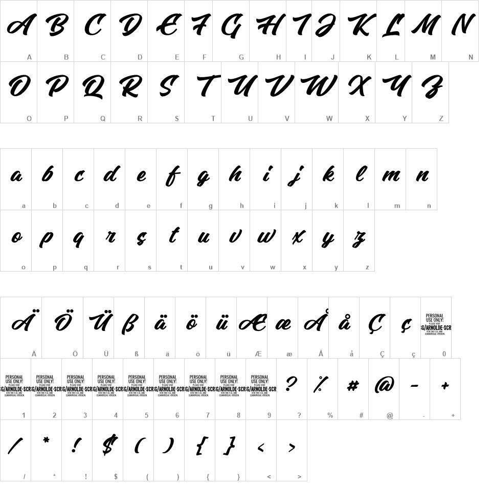 Arnolde Script font