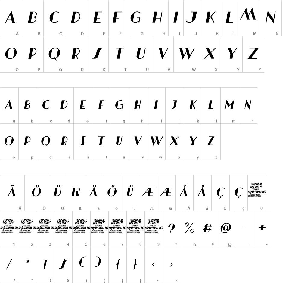 Artisual Deco font