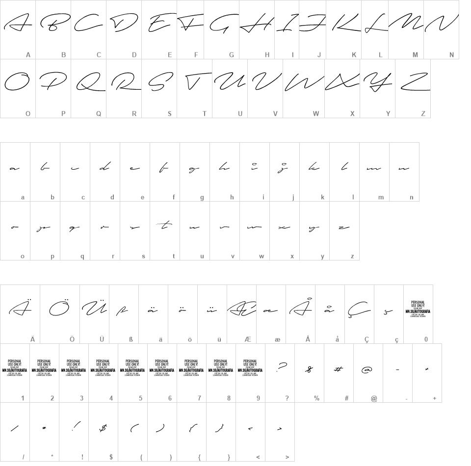 Autografia font