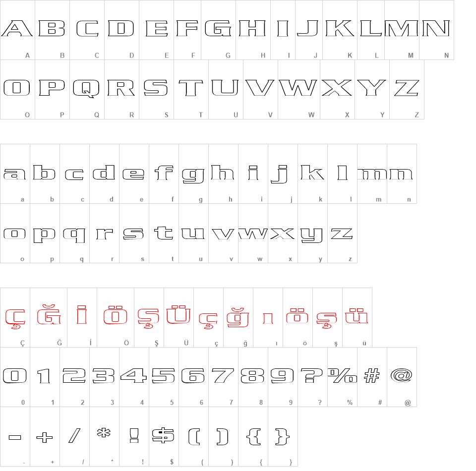 Babylon5 Hollow font