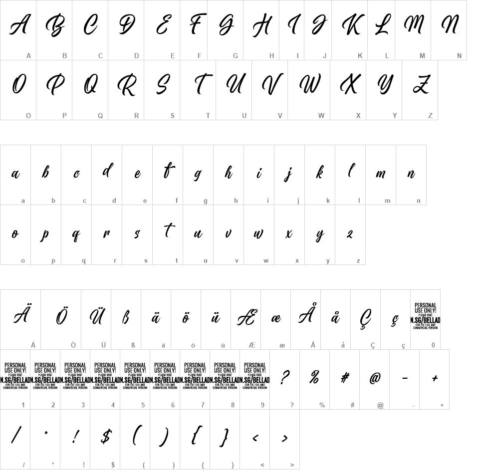 Belladio font