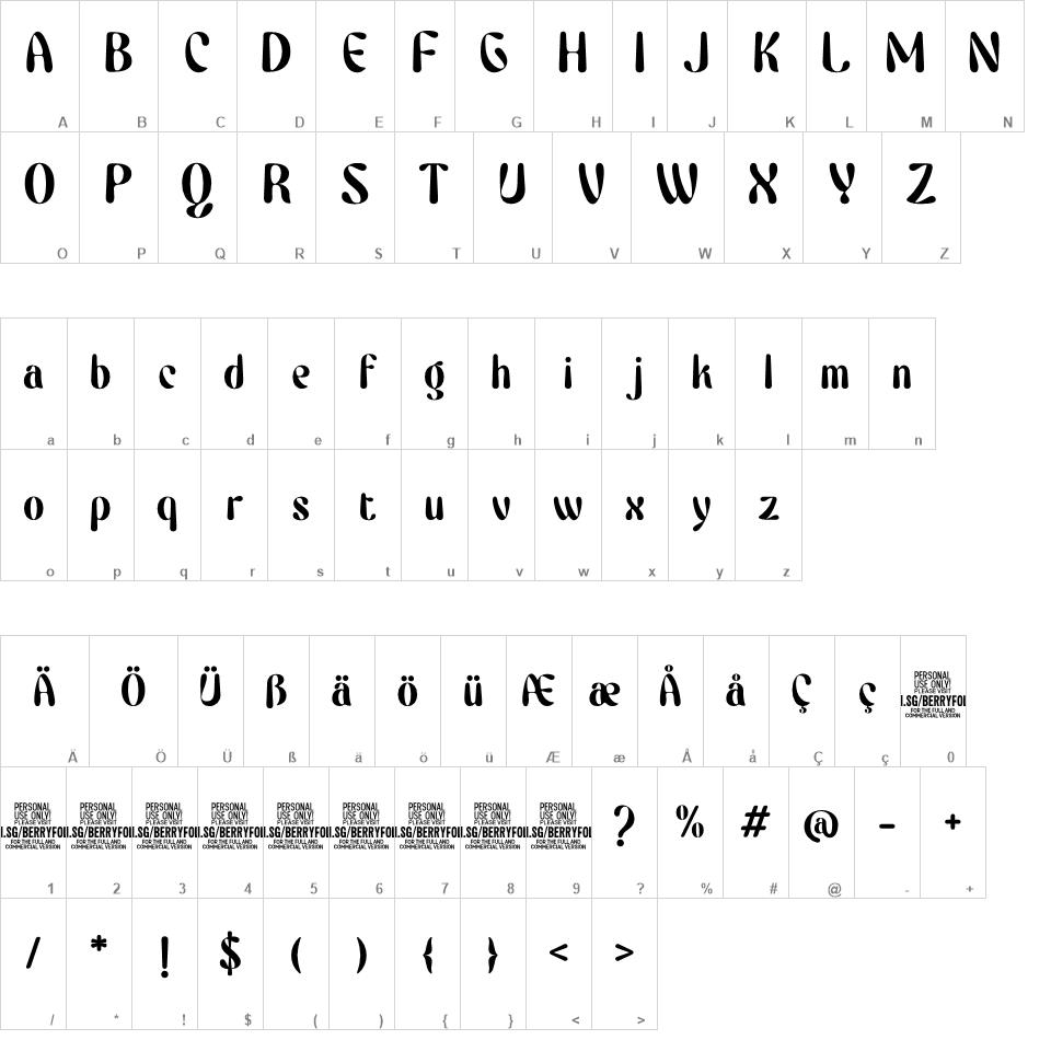 Berryfold font