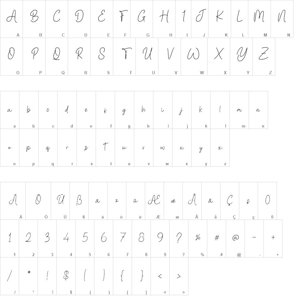 Bidatha Signature font