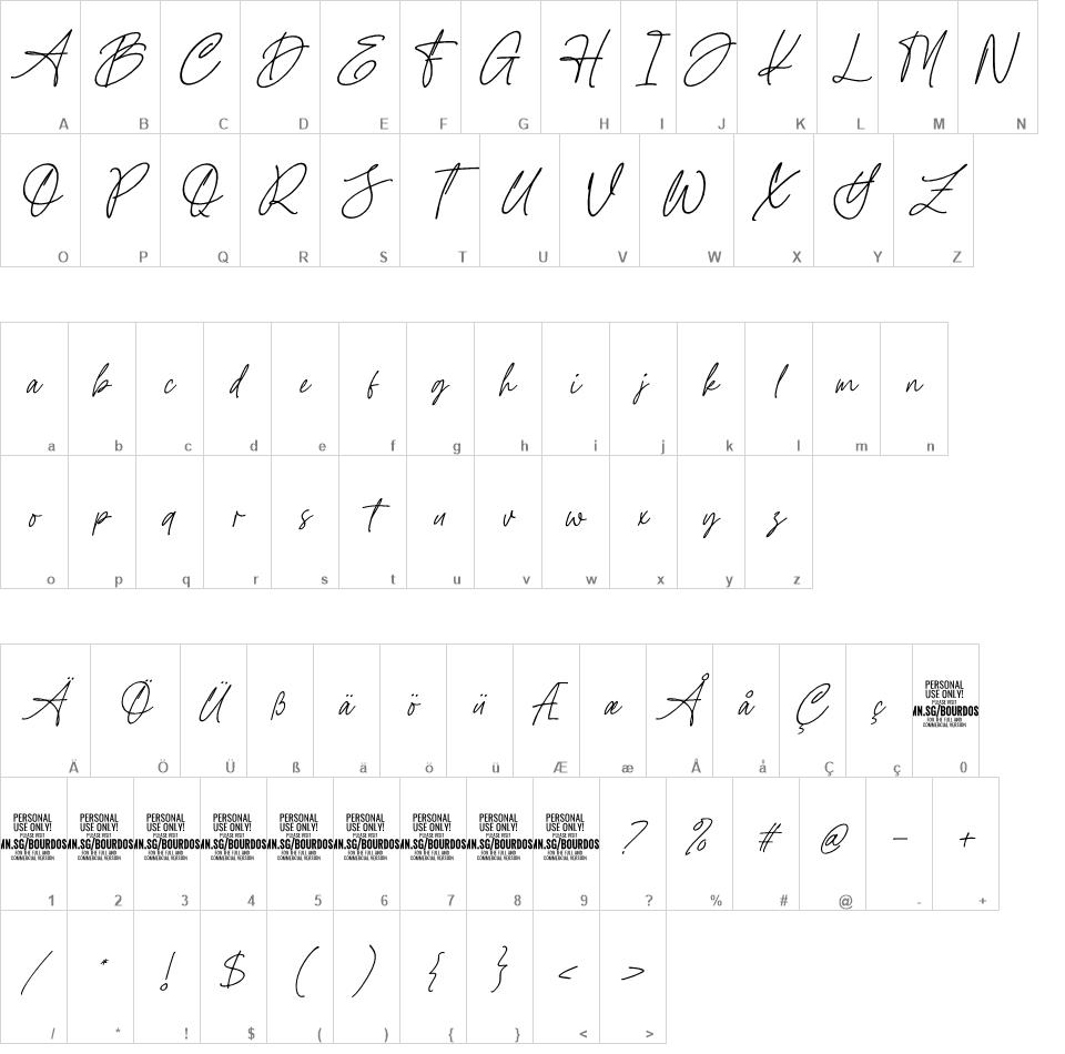 Bourdos font