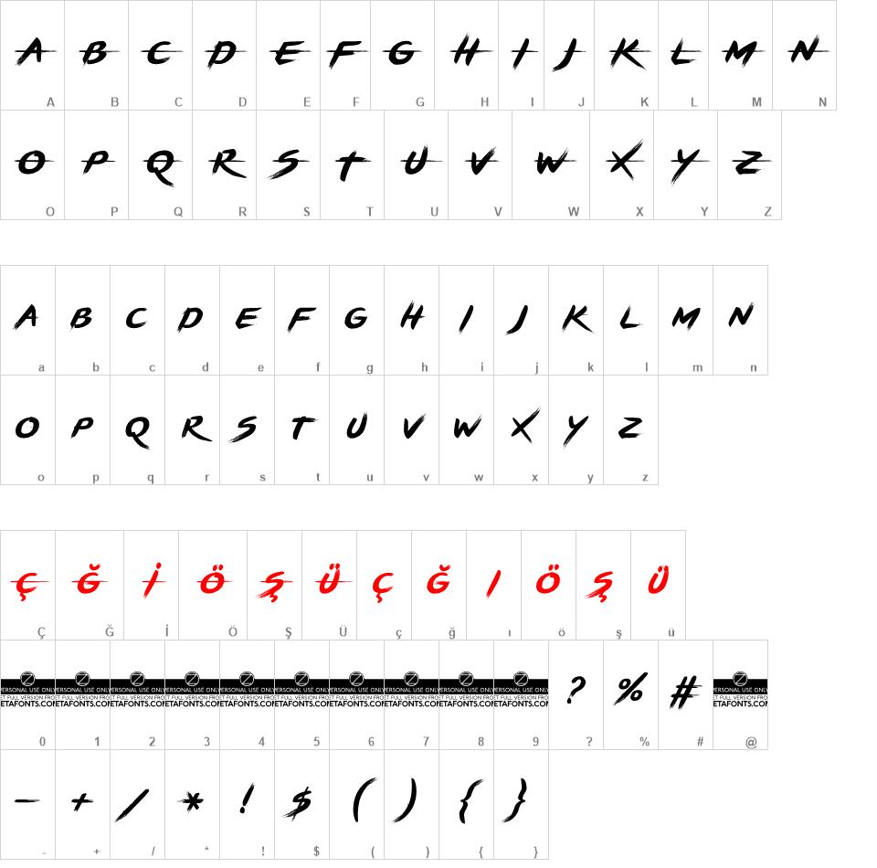 Brushstrike font