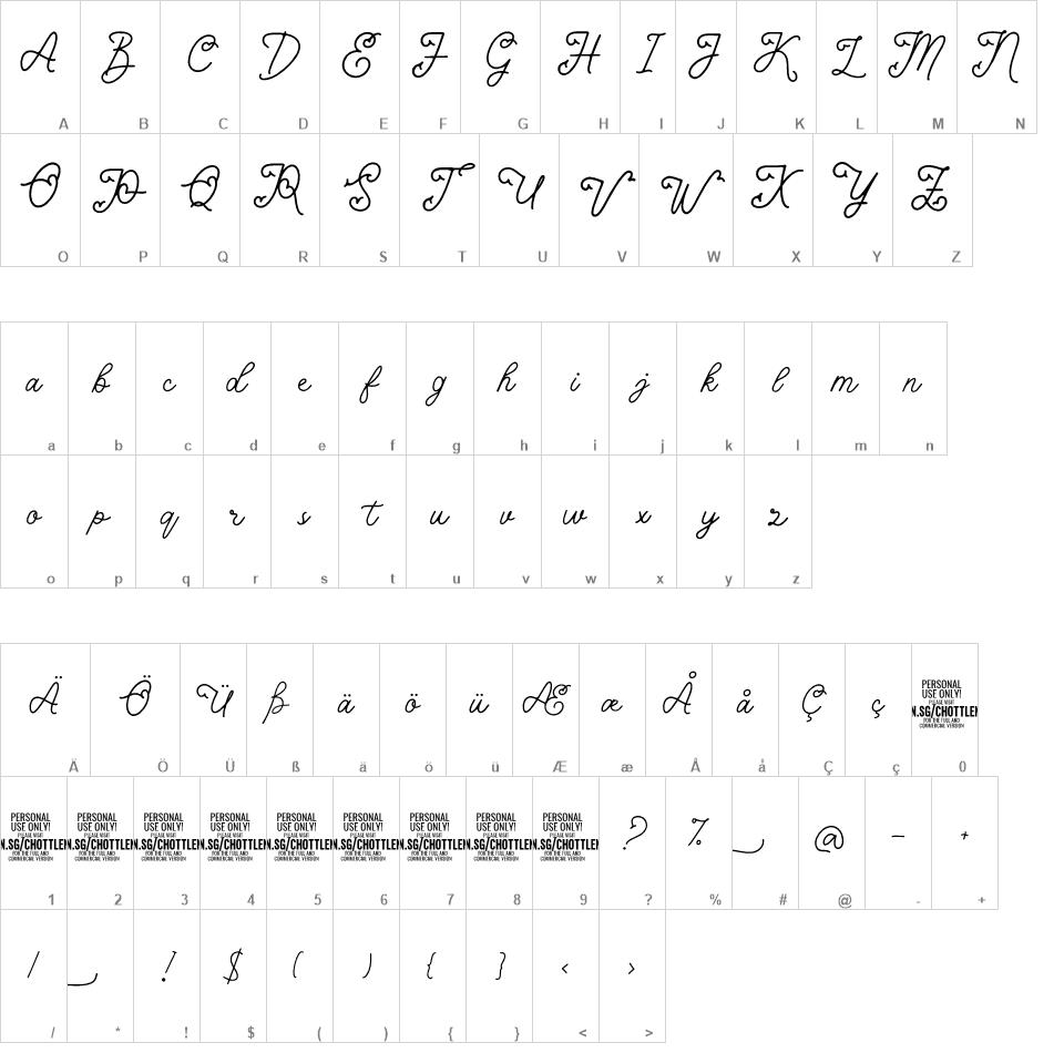 Chottlen Script font