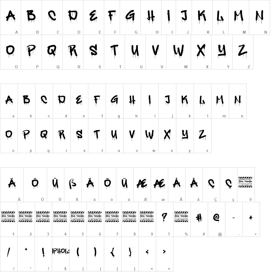 Diphole font