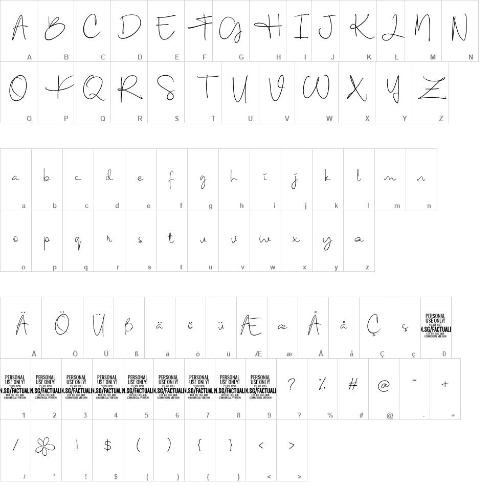 Factually Handwriting font