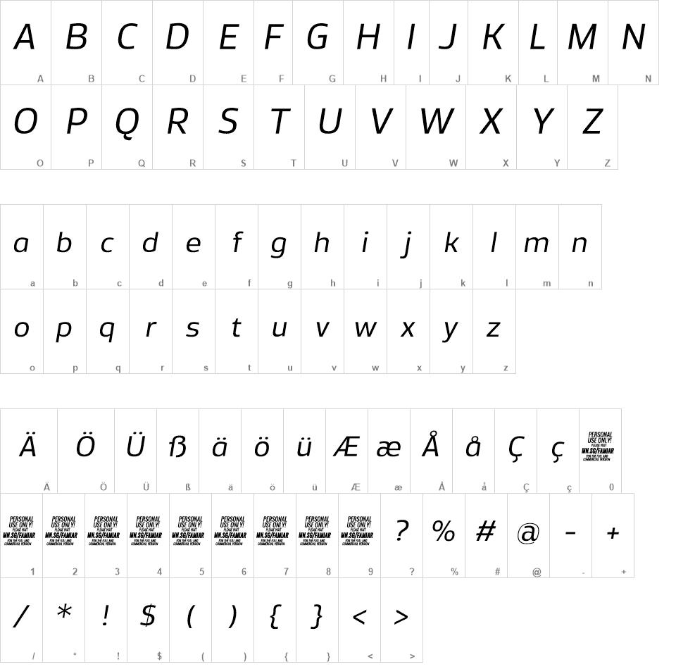 Famiar font