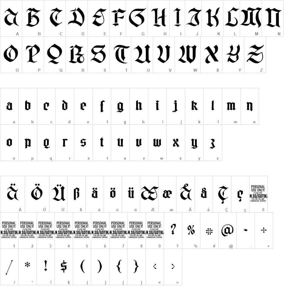 Gotika Black font