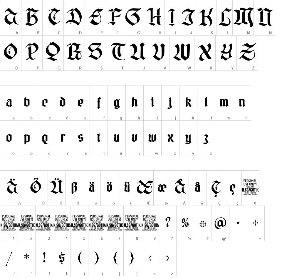 Gotika Strict font