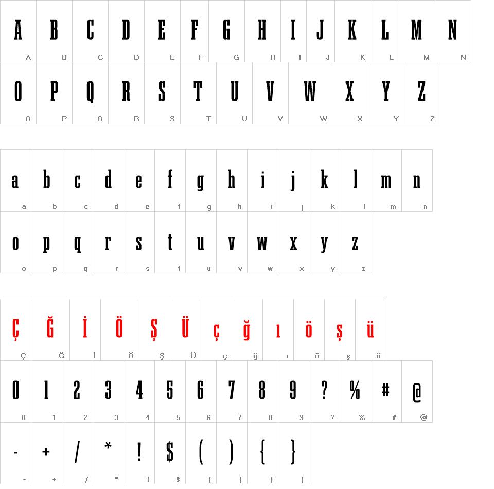 Gravtrac font