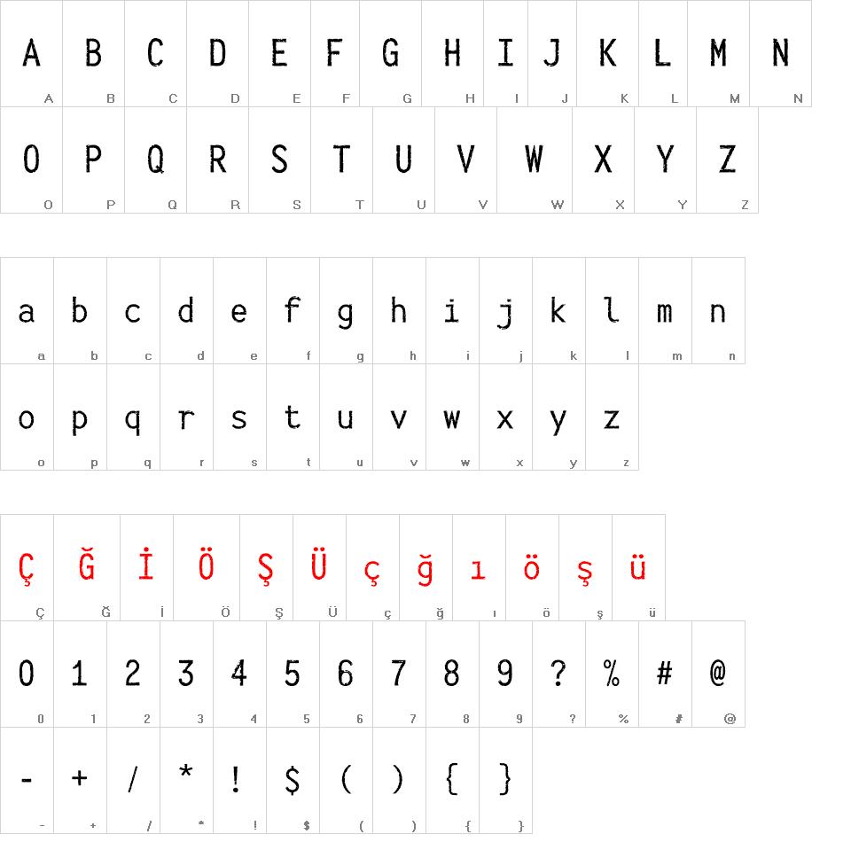 IckyTicket Mono font
