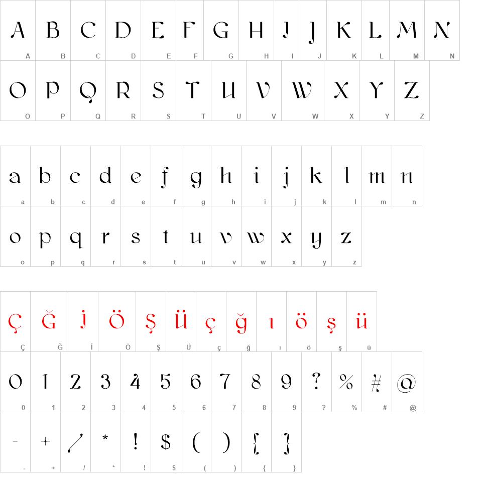 kawoszeh font