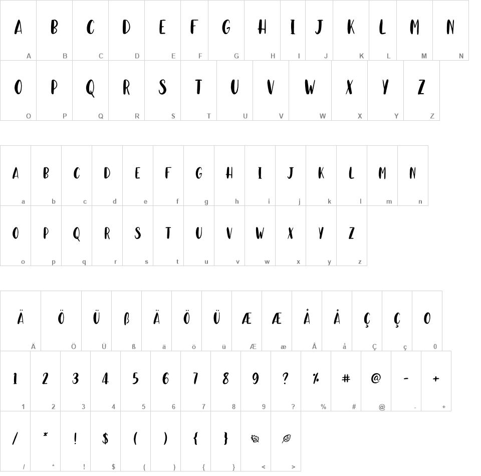 Leaves And Ground font